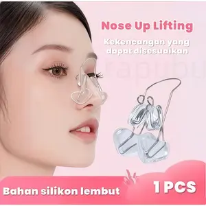 Nose Up Lifting Shaping Shaper Penginggi Pemancung Hidung Orthotics Clip Beauty Nose Silikon Lembut Pembentuk Hidung Shaping Orthotics Clip klip turbinat yang indah Nose Up Lifting Spons Blender