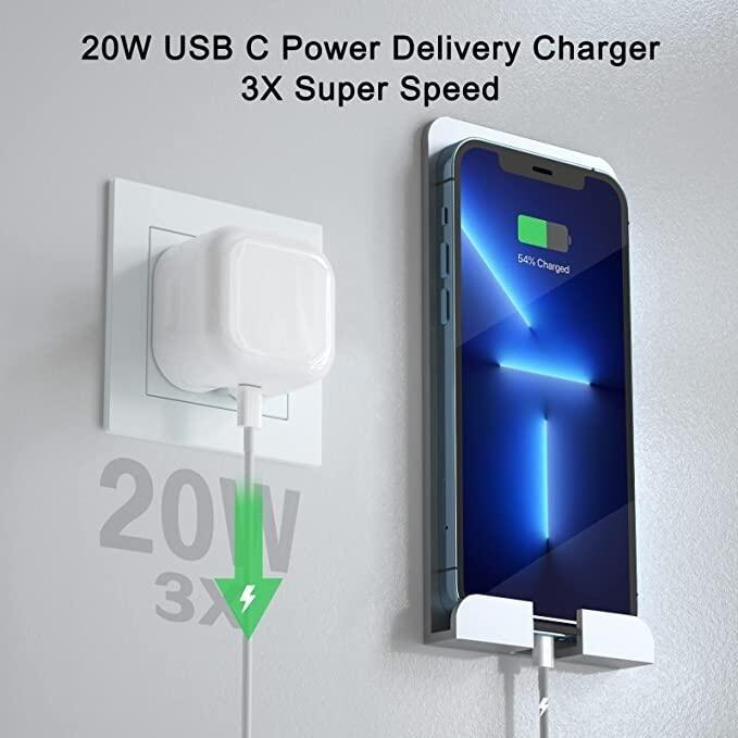 Product Introduction of 35W（USB+Type-C）PD Power Adapter Type C Fast Charger Cable (14/13/12/11/X/8/7/6) 1M/2M Cord Fast Charging Wall Charger 2