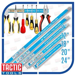 Tool Bar Magnetik Gantungan Perkakas Obeng Kunci Pas Tools Holder Strip Besi & Magnet untuk Bengkel Garasi Gudang