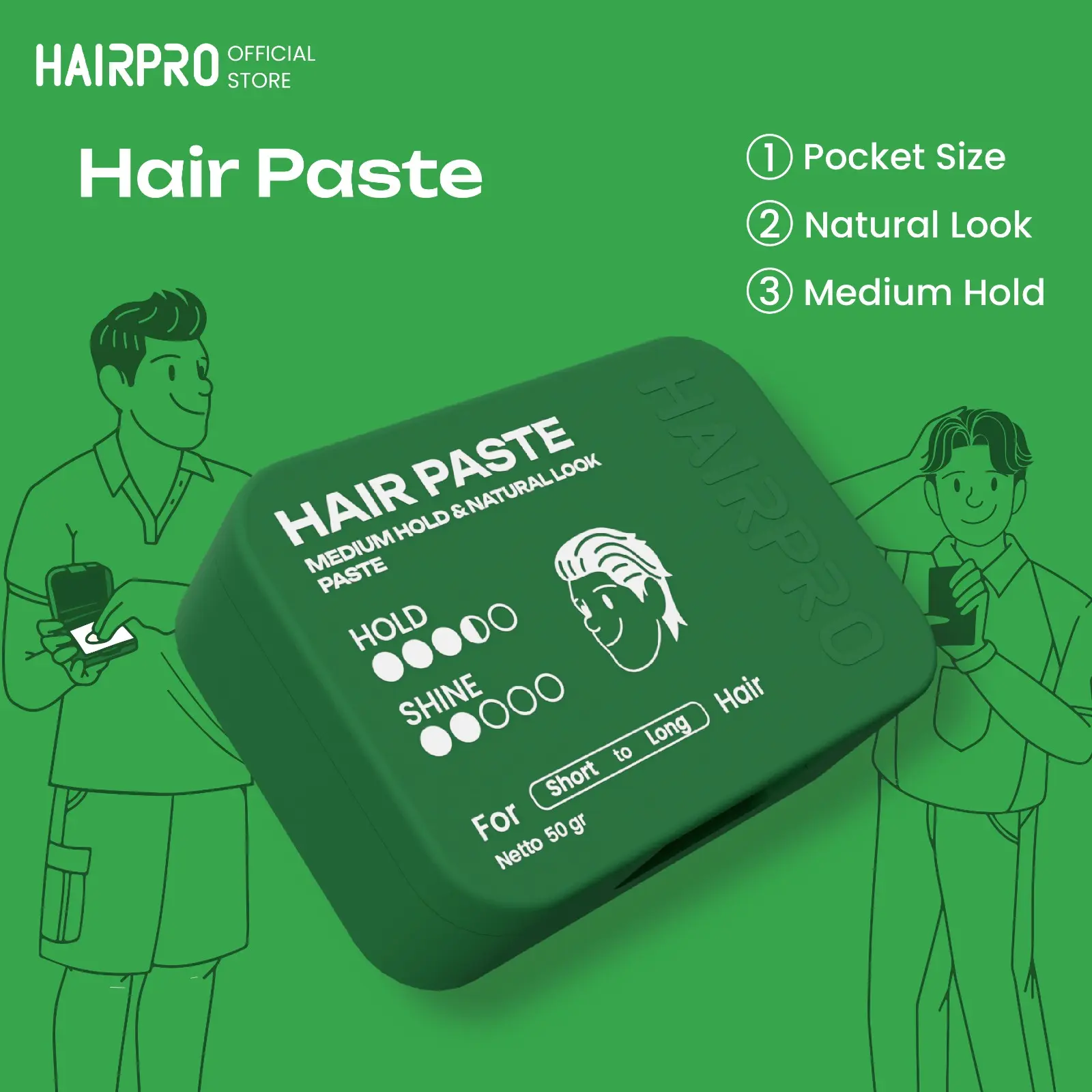 Hairnerds Professional - Hair Styling Paste / Clay Pomade