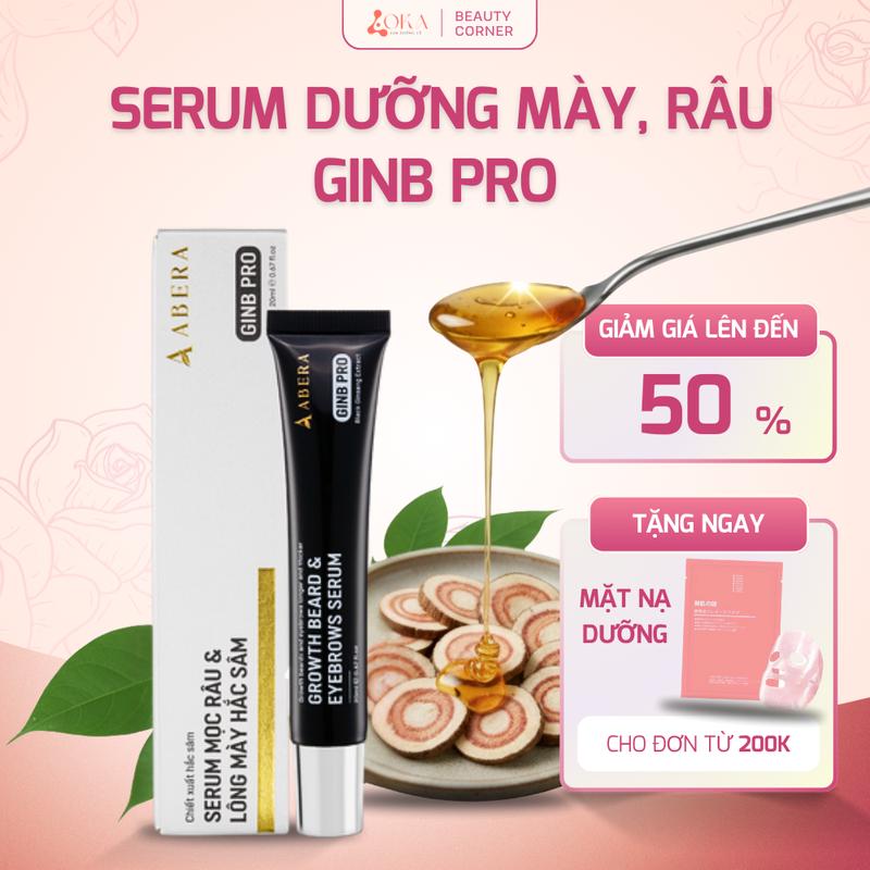 [Chính hãng] ABERA GINB PRO Serum 20ml – Serum chăm sóc lông mày & râu cho nam giới – LOKA NANO Shop