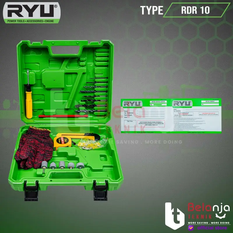 Tekiro RYU Mesin Bor Tangan RDR 10 10 mm RDR10 10mm 1