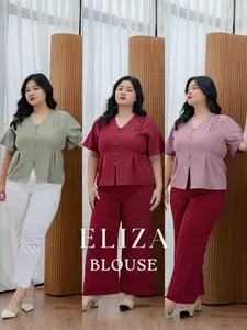 Xtramiles - Eliza Blouse Solid Colors (NEW) | Atasan Blouse Wanita Reguler Size Big Size Plus Size