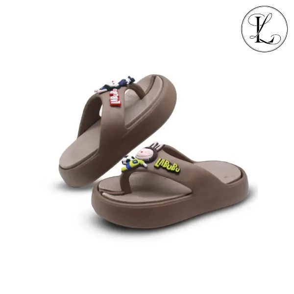 Sandal Jepit Anak-anak Motif Labubu Trendy By Hilos Karet Fashion