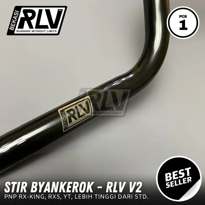 STANG STIR HITAM TINGGI RXKING RXS RXK YT RLV MODEL MJB BANDUNG STYLE KUALITAS TERBAIK HITAM GLOSY 6