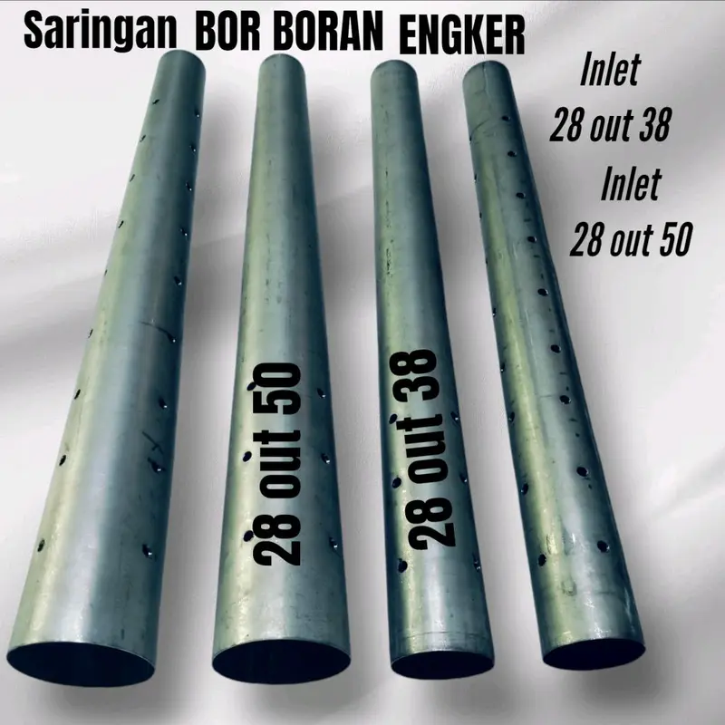 sarbor inlet 28 ke 38 dan 28 ke 50 bor boran 4×3 engker panjang 40 cm saringan bor boran knalpot universal