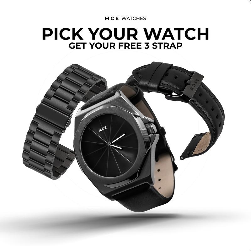 MCEWATCHES | 1 Jam Gratis 3 Strap | Jam Tangan Pria | Special Hadiah dan Kado 1