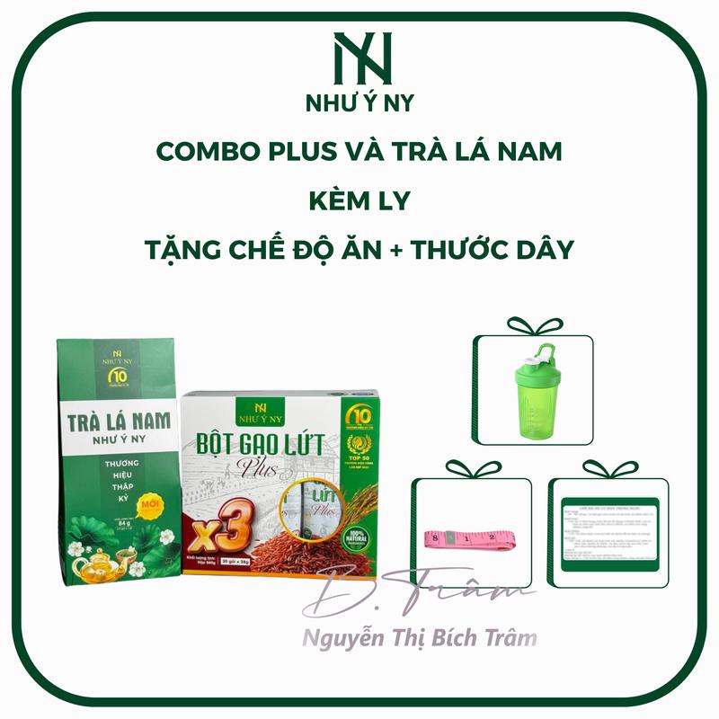 [Combo] Bột Gạo Lứt Plus X3 và Trà Lá Nam Như Ý NY