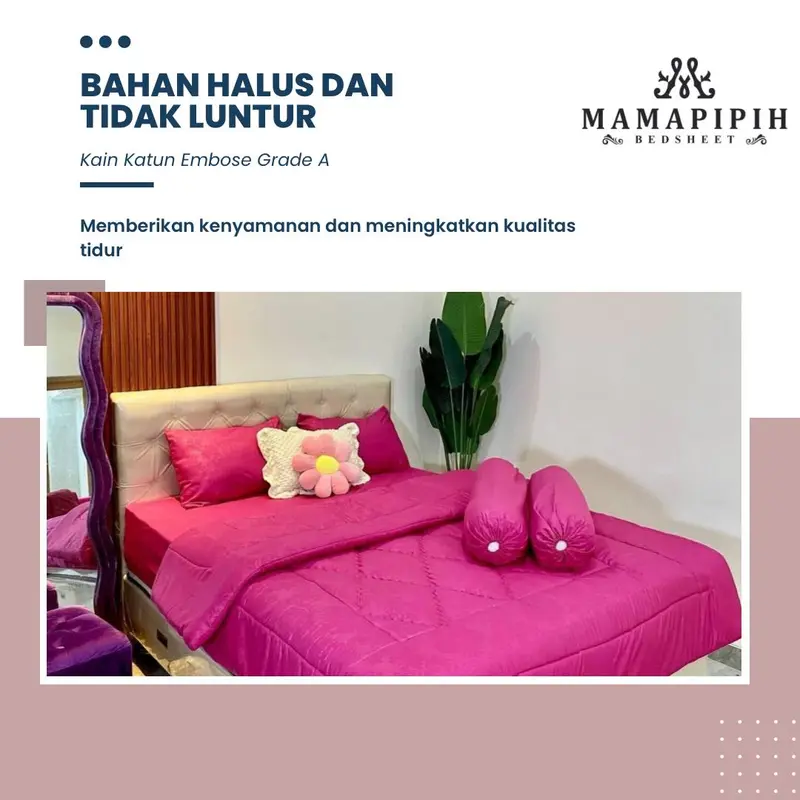 Bedcover Set Sprei Tinggi 20cm Embose Seprei Hotel Single Queen King Size Dan Superking Adem Lembut Satu Set Sarung Bantal dan  Guling Kain Katun Disperse Bisa Dicuci Bebas 2
