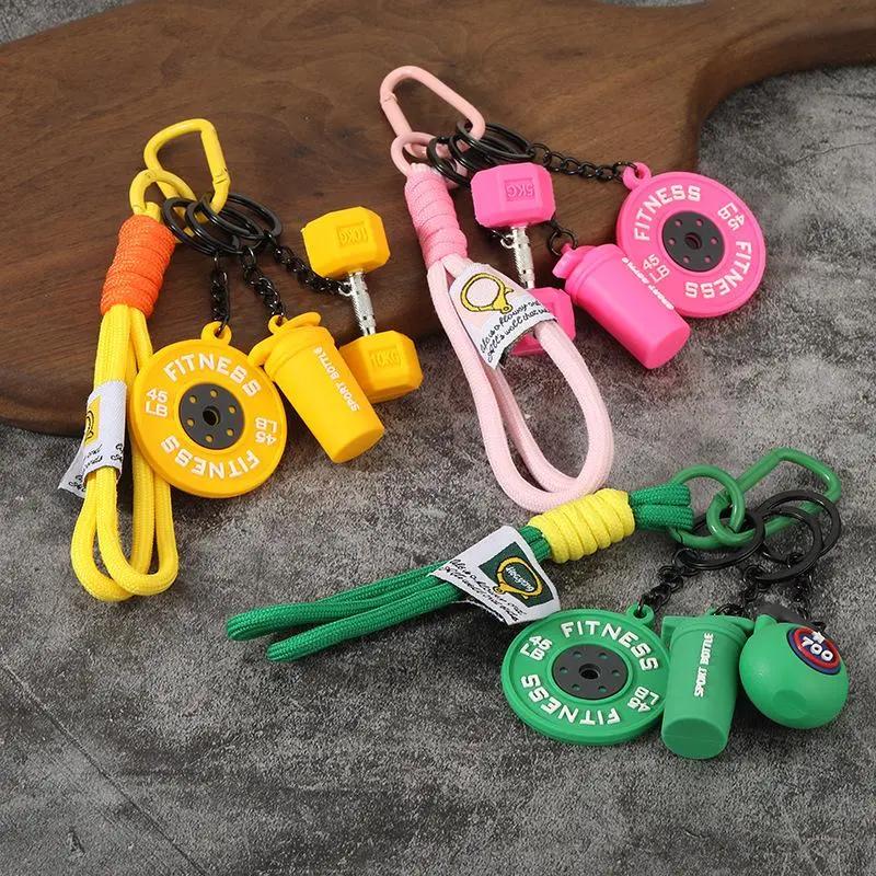 tấm barbell có thể tháo rời nước dopamine keychain cốc mô phỏng dumbbells nhẫn…