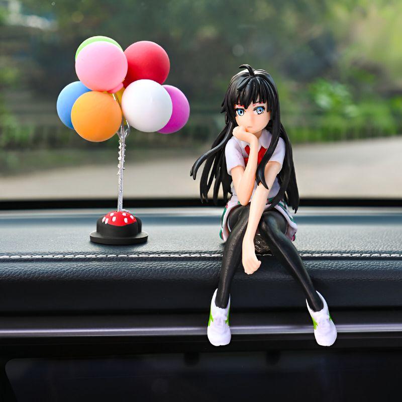 Action Figure One Piece Pajangan Dashboard Mobil Motif Luffy & Snow Yukino Toy Premium ABS Tokoh Aksi Keren PVC Berkualitas Karakter Anime Hits Finishing Sempurna Anti Kusam Include Double Tape 3M