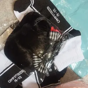 6 PASANG KAOS KAKI SEKOLAH PENDEK DIATAS MATA KAKI WARNA PUTIH HITAM / KAOS KAKI Katun Sport Semata kaki 3/4 UKURAN SD SMP SMA Tebal