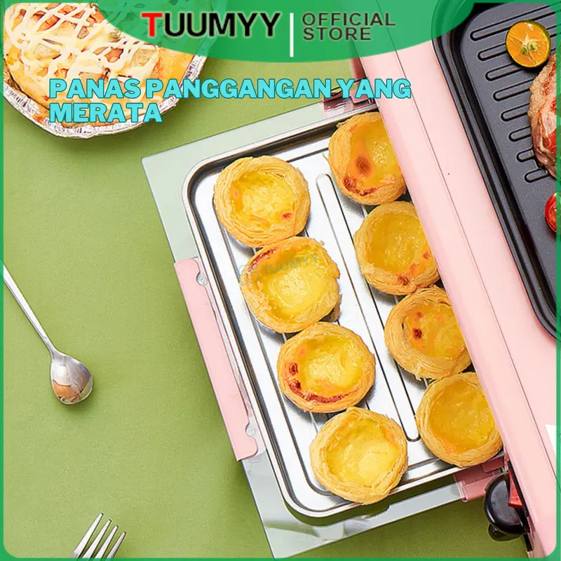 [COD] BREAKFAST MAKER / OVEN 3IN1 MULTIFUNGSI GRILL PAN, MESIN KOPI / TEH, PEMANGGAN PIZZA KUE ROTI TM-60301M 6