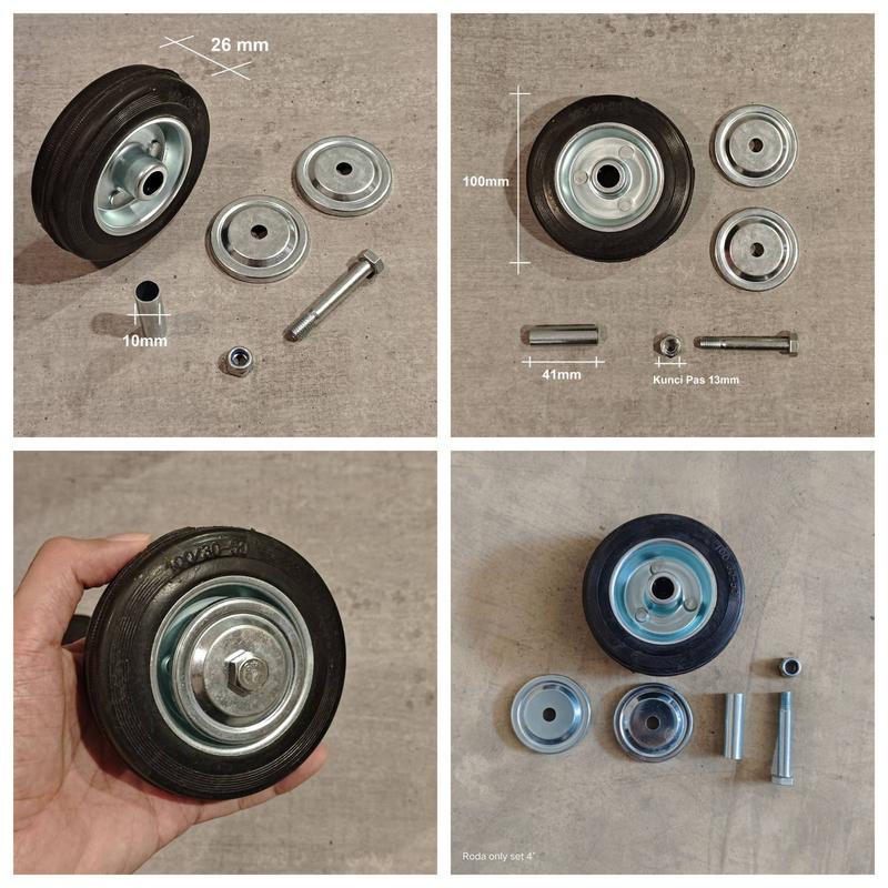 4 Inch Only Set Roda Karet Industrial Unico - Shop | Tokopedia