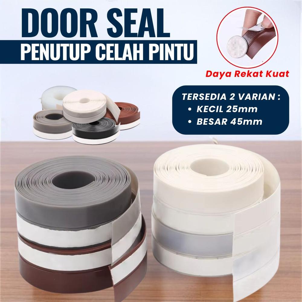 Door Bottom Seal / Lis Penutup Celah Bawah Pintu Jendela Anti Serangga - Putih, 5 Meter (25mm)