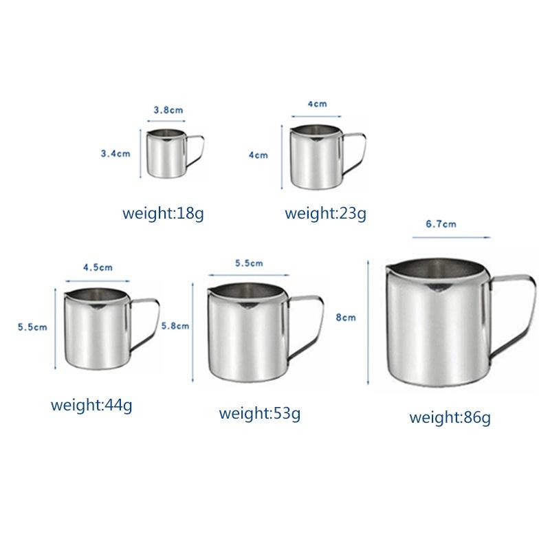 Product Introduction of Coffee Milk Frothing Jug Latte Espresso Coffee Jug Art Milk Frother Pitcher Stainless Steel Measurement Jug Espresso Barista Tool Coffee Accessories 38