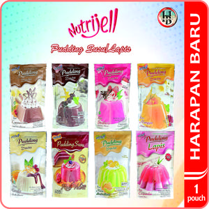 Nutrijell Pudding Susu Bahan Pudding Rasa Beragam 1 Pouch Variasi Buah Cappuccino Mango Coklat Baking