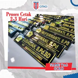 NAMETAG GOLD, PAPAN NAMA EMAS AKRILIK CUSTOM