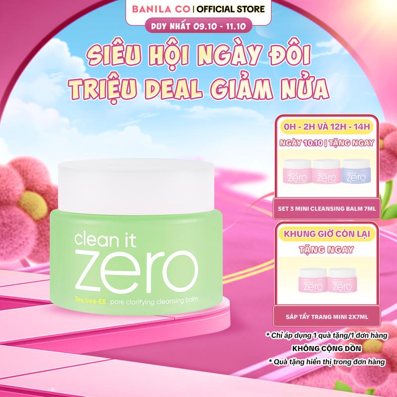[100ml renewal] Combo 2 Sáp tẩy trang Banila Co C​l​e​a​n It Z​e​r​o C​l​e​a​n​s​i​n​g B​a​l​m P​o​r​e C​l​a​r​i​f​y​i​n​g 100ml