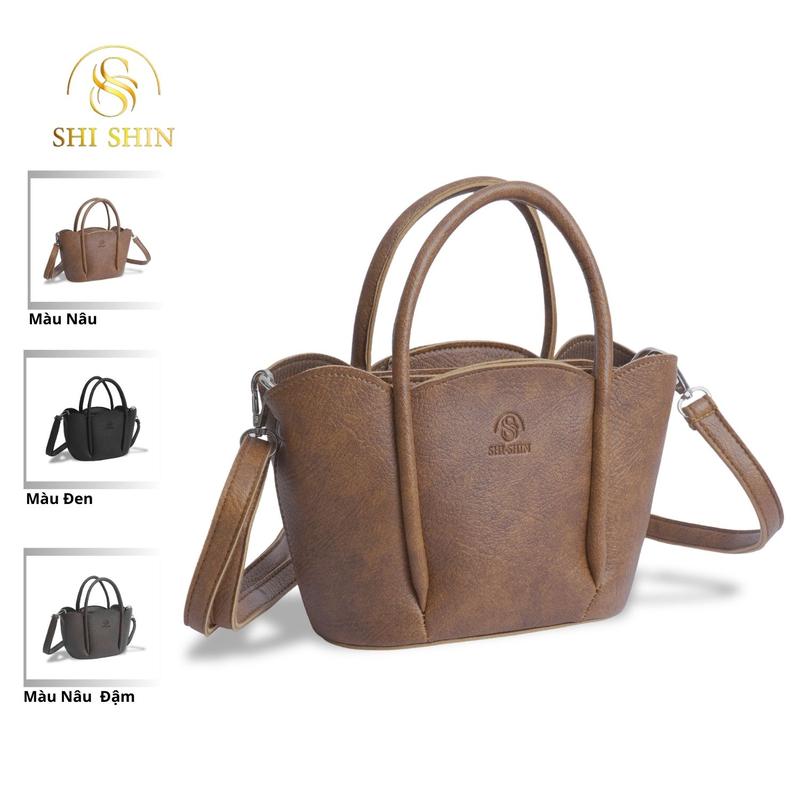 Túi Xách Nữ ShiShin Bông Hoa Mini STX01 – Da PU Cao Cấp Chống Nước Nhỏ Gọn Đeo Chéo Xách Tay Tiện Lợi