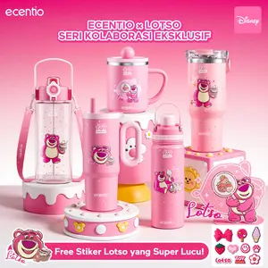 【juicy】ecentio tumbler Botol Lotso stainless steel 304 Stainless Portable 【1100ML plastic】/900ML/ 750ML/ 600ML/500ML Thermos Botol minum besar tas tumbler tahan panas dingin 24 jam Thermos Botol minum besar