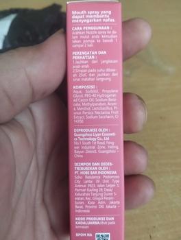 Product Review of HOBE BAR Probiotic Oral Spray - Sugar-Free, Alcohol-Free, and Preservative-Free, Peach Mint Flavor for Fresh Breath (20 ml) hobe  bar pewangi mulut semprot mouth spray parfum  mulut Liquid from y**o 0