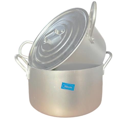 Combo 2 xoong nồi nhôm tem xanh luộc gà kích cỡ 28cm và 30cm