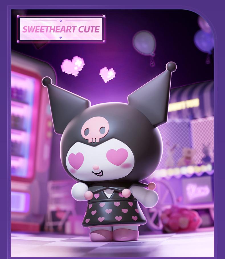 Blokees×Sanrio Blind Box Kuromi Ornamen Mini Action Figurine Mainan Plastik Lucu Kuromi Candy Series Figure Model BlindBox Dadoos Seri FUN 01