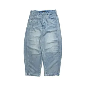 (UNISEX) BARREL PANTS DENIM - BLUE OCEAN - REDFACE WORLD