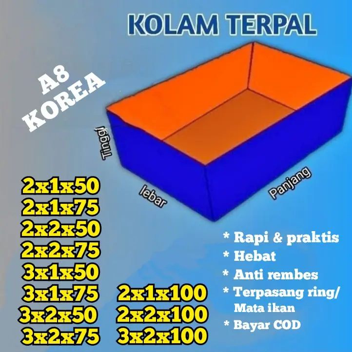 terpal kolam ikan Terpal kotak terpal penampungan air