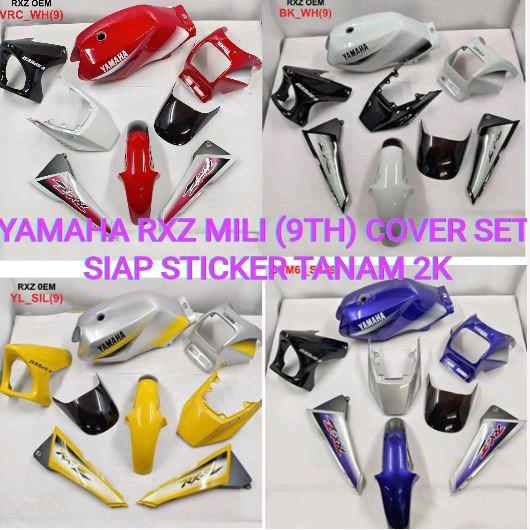 RXZ MILI (9TH) YAMAHA BODY COVER SET WITH FUEL TANK SIAP STICKER ...