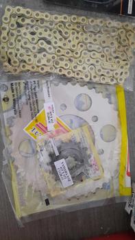 Product Review of Gir depan belakang 415(Tipis) SSS Vixion old/New,  Mxking, R15V2,  Xabre, Byson dan ( rantai gold bukan SSS ) Gear from R**s 0
