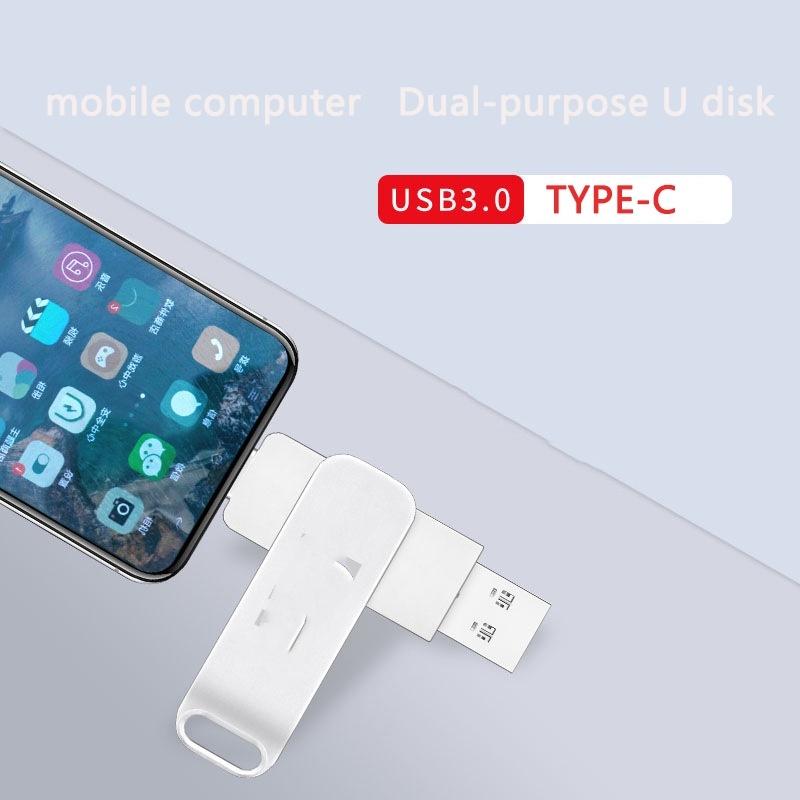 TYPEC Flashdisk OTG USB 3in1 Kecepatan Tinggi Driver Flash Logam USB 256gb 512gb 1tb 2tb USB Flash Drive Untuk Hp/Komputer Android Dan Perangkat Lainnya Storage 5