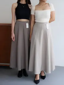 Audy Skirt - Rok Flare Wanita - Korean Loose Maxi Skirt Highwaist Scuba Premium - Rok Panjang Basic Polos Casual
