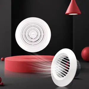 【COD】4 Inch Grill Penutup Inline Duct Booster Fan Plafond Vent Cover   Plastik Abs Ceiling Grill