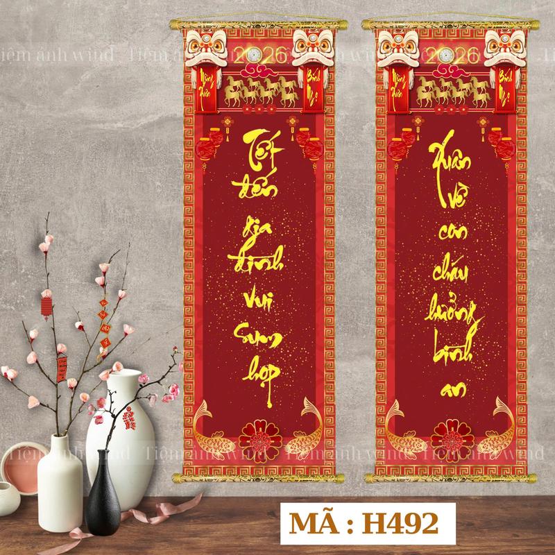 CÂU LIỄN ĐỐI TẾT _ Thanh Nẹp gỗ hoa văn treo trang trí tết _ Xuân BINH NGỌ 2026 _ MẪU HOT 2026