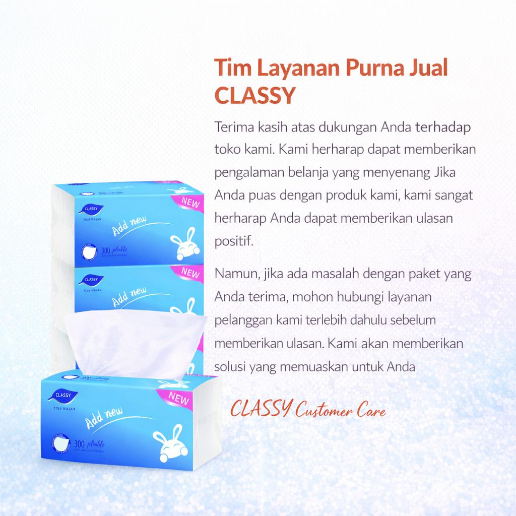 【Harga pabrik】6 pcs Tisu wajah 300 helai 3ply Tisu murah gratis ongkir halus lembut aman untuk kulit bayi Ukuran kertas 140mm × 175mm   -CLASSY