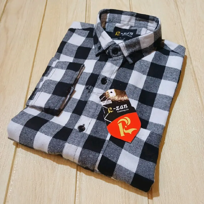 flanel wanita panjang kemeja flannel best seller Kotak Nyaman Motif Casual Katun 4