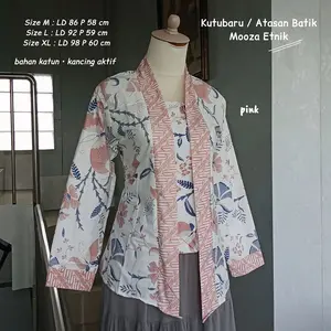 Atasan Batik Mooza Etnik / Kebaya Batik Warna Soft