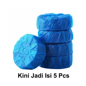 Tablet Biru Isi 5pcs Pembersih Toilet Karbol Si Biru Penyegar Kloset Bau Cleaner Anti Jamur