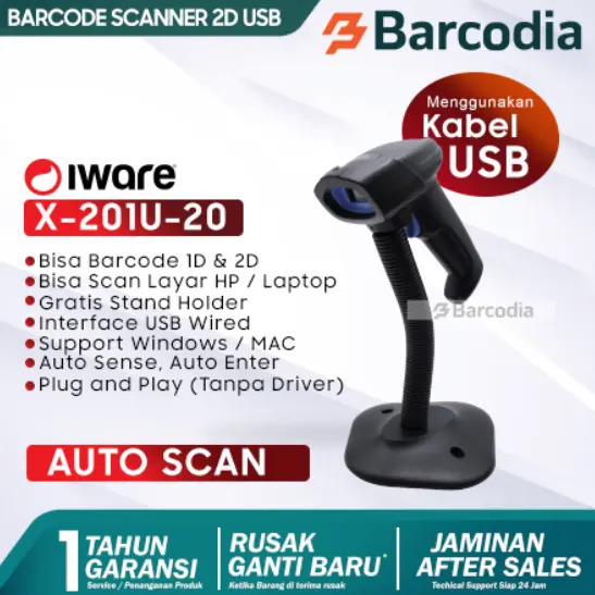 Scanner Barcode USB Wired 2D Iware TS-20 / TS20 / TS 20 QRcode Reader 0