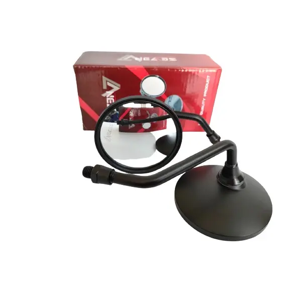 SEVEN - Spion Retro Mini  Pendek Bulat kaca Cembung Kaca Putih Universal Motor Accessories Asli 4
