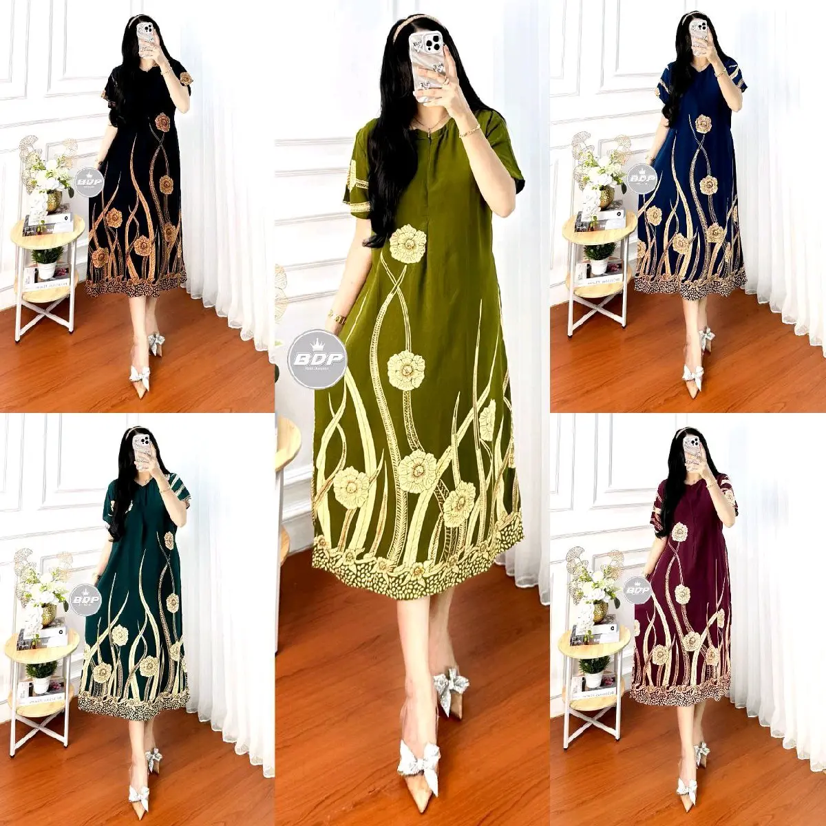 OBRAL 100RB DAPAT 3PCS DASTER MURAH VIRAL BUSUI NYAMAN ADEM Rayon Motif Dress Pendek
