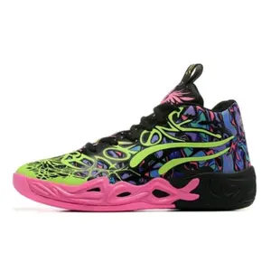 sepatu basket x 1ame110 MB.04 hem.Black.luminous pink.elektric lime