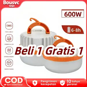 【Garansi 10 Tahun】 Lampu Darurat Lampu Kemah Lampu Taman Lampu Tenda Luar Ruangan 600W Magnetik Pengisian Tipe-C Lampu Darurat Otomatis Saat Mati Lampu Genggam Portabellampu emergency otomatis saat mati lampu Camping Listrik beli 1 gratis 1