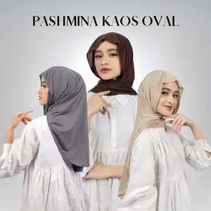 SOFIA - Pashmina Oval Kaos Rayon / Pashmina Kaos Rayon Oval Panjang 175cm x 75cm