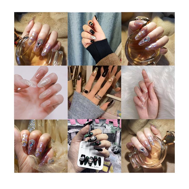 Product Introduction of 2025 pure hand-worn nails, 100 different styles of nails, random blind box, M size, affordable, many styles, fashionable nail stickers. 3
