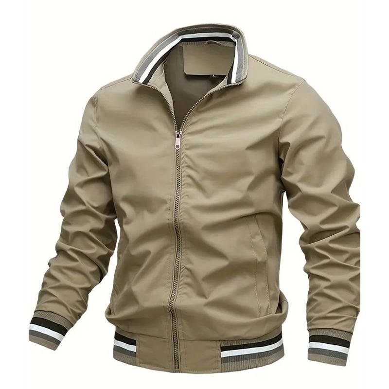 Product Introduction of Men's casual stand collar collar jacket regular version of the academy fashionable trench coat Spring and Autumn 18