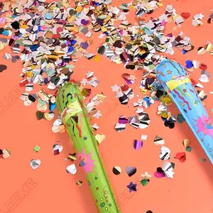 Confetti Semburan Kertas Warna Warni Pesta Ulang Tahun Otomatis Isi Angin
