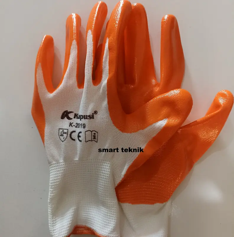 kapusi Sarung tangan lapis karet antislip sarung tangan safety 2